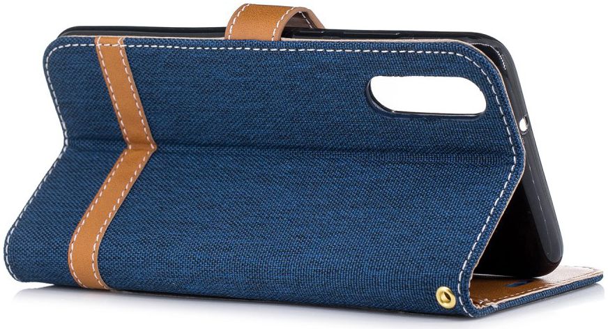 Huawei P20 Jeans Portemonnee Hoesje Donker Blauw afbeelding 7