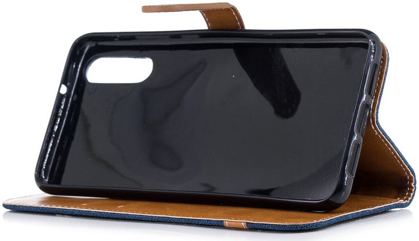 Huawei P20 Jeans Portemonnee Hoesje Donker Blauw afbeelding 9