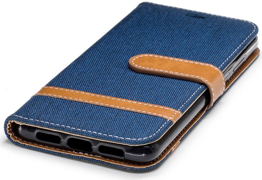 Huawei P20 Jeans Portemonnee Hoesje Donker Blauw afbeelding 10