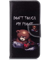 Huawei P20 Lite Portemonnee Hoesje met Don't Touch My Phone Print