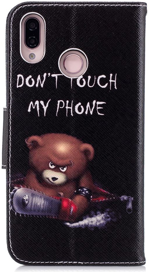 Huawei P20 Lite Portemonnee Hoesje met Don't Touch My Phone Print afbeelding 7