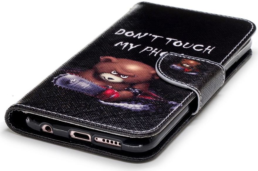 Huawei P20 Lite Portemonnee Hoesje met Don't Touch My Phone Print afbeelding 9