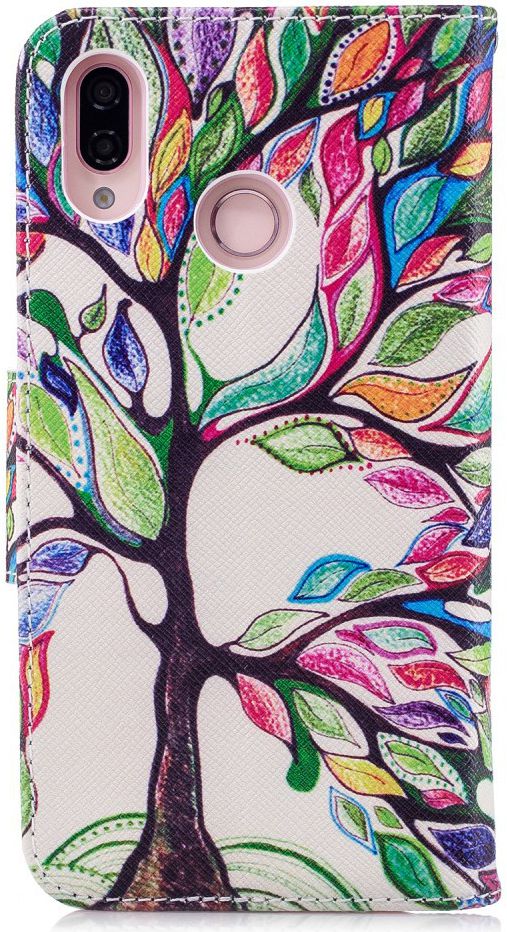 Huawei P20 Lite Portemonnee Hoesje met Tree Print afbeelding 7