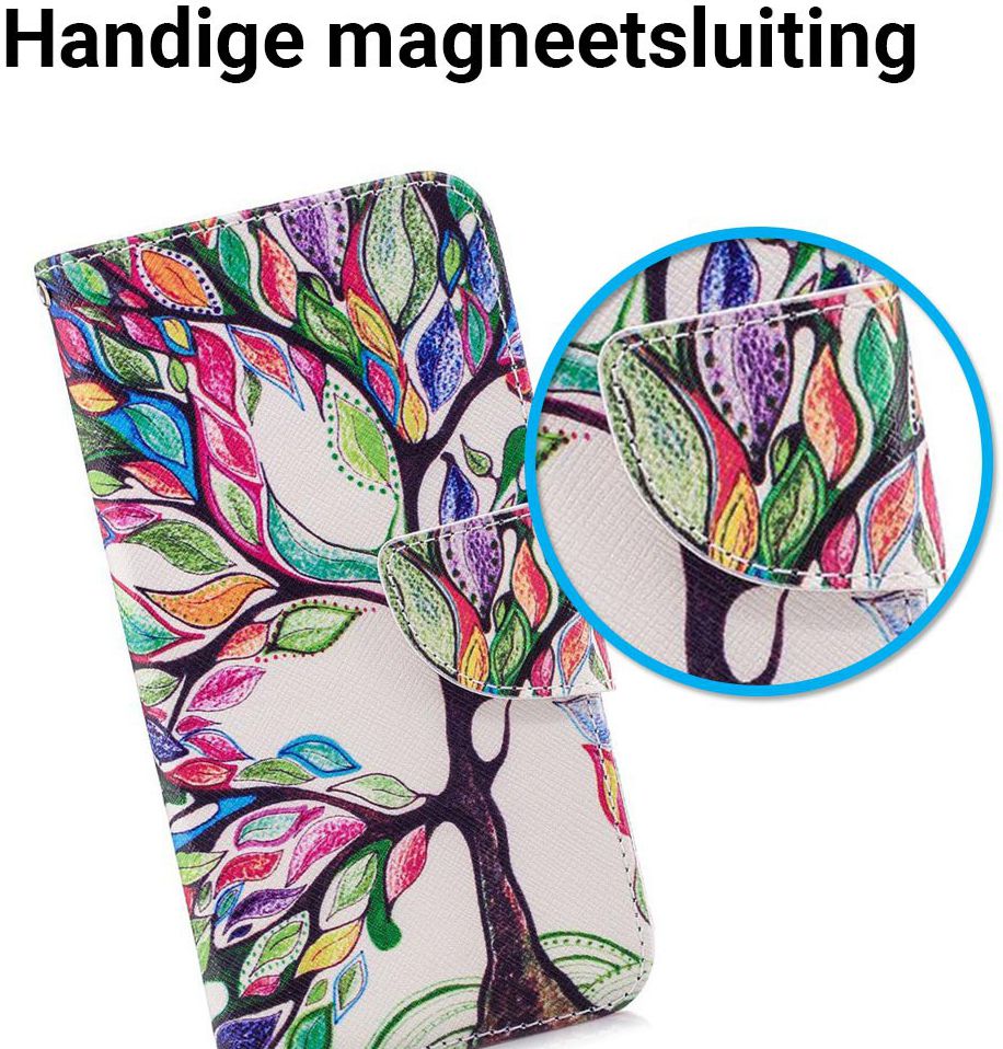Huawei P20 Lite Portemonnee Hoesje met Vlinder Print afbeelding 4