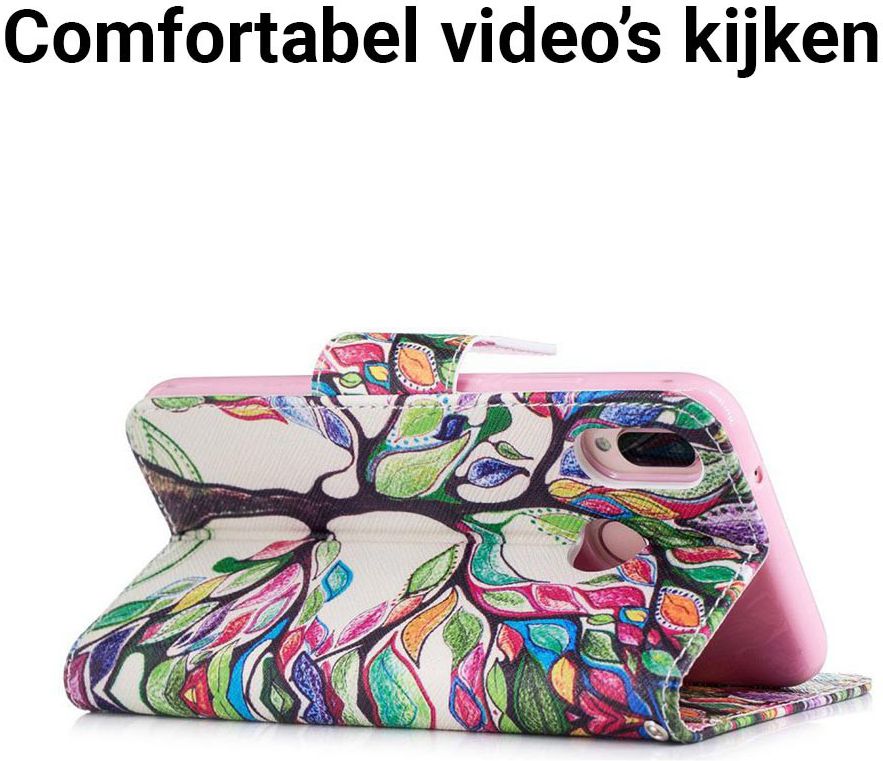 Huawei P20 Lite Portemonnee Hoesje met Vlinder Print afbeelding 6