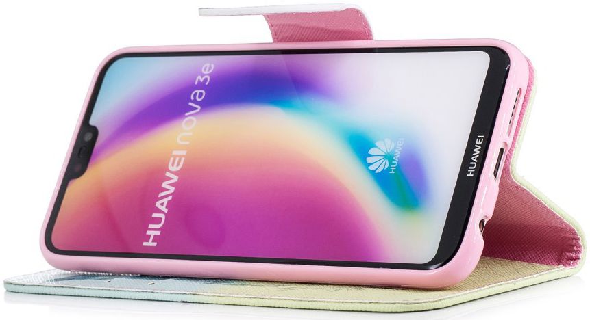 Huawei P20 Lite Portemonnee Hoesje met Feathers Print afbeelding 9