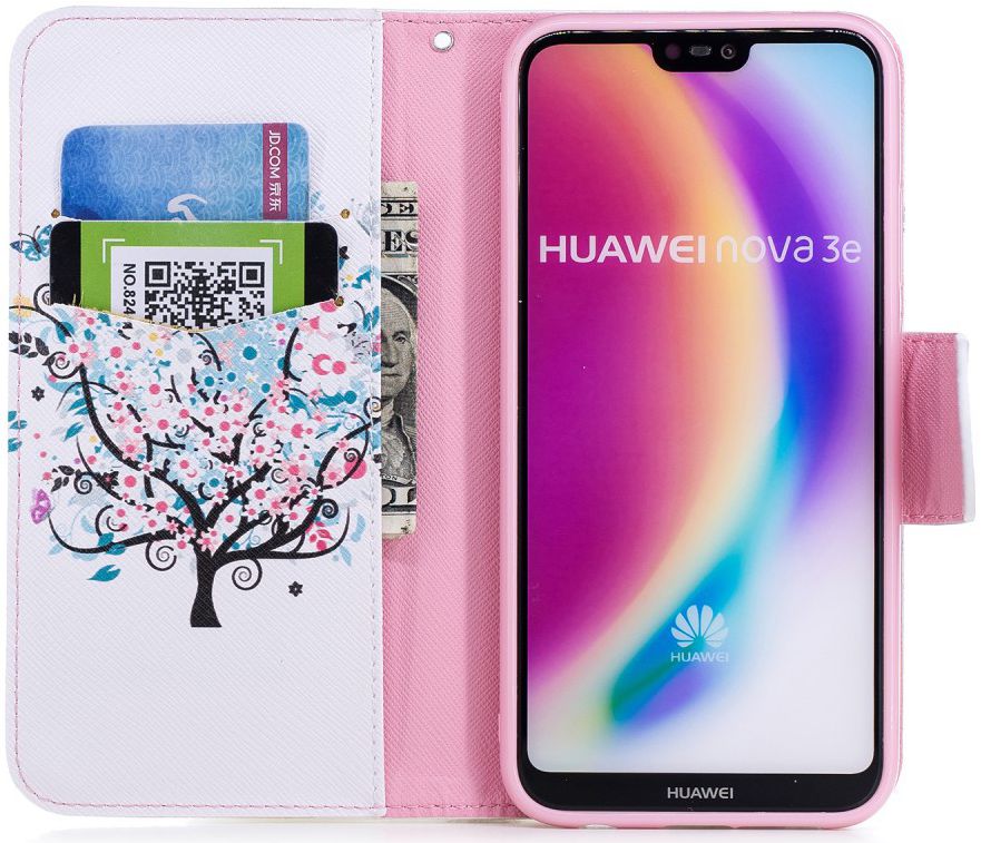 Huawei P20 Lite Portemonnee Hoesje met Lente Print afbeelding 2