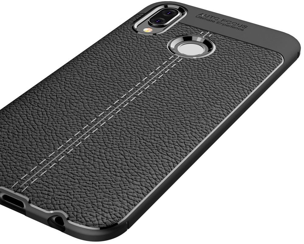 Huawei P20 Lite Rugged Armor Brushed TPU Hoesje Zwart afbeelding 7