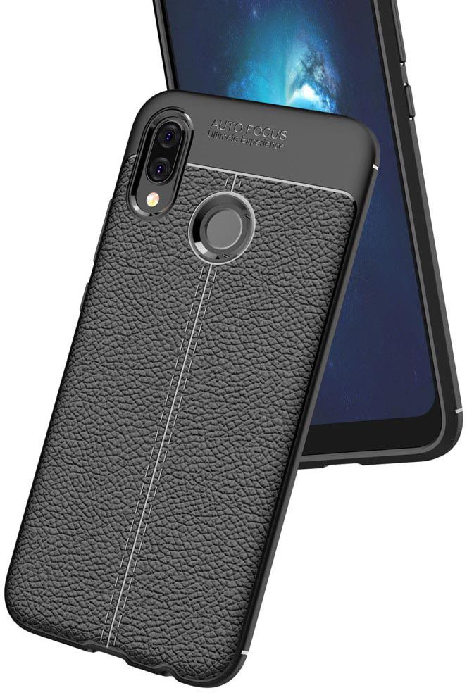 Huawei P20 Lite Rugged Armor Brushed TPU Hoesje Zwart afbeelding 9