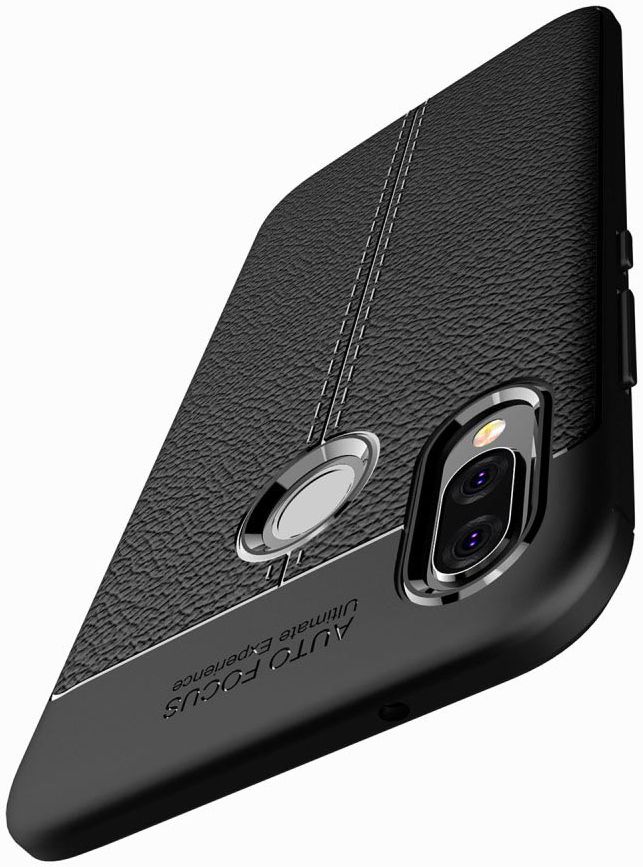 Huawei P20 Lite Rugged Armor Brushed TPU Hoesje Zwart afbeelding 11