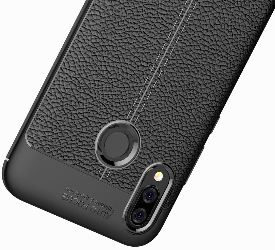 Huawei P20 Lite Rugged Armor Brushed TPU Hoesje Zwart afbeelding 12