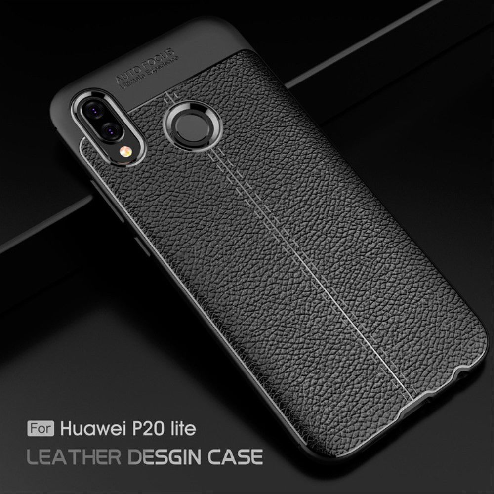 Huawei P20 Lite Rugged Armor Brushed TPU Hoesje Zwart afbeelding 14