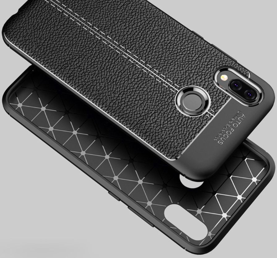 Huawei P20 Lite Rugged Armor Brushed TPU Hoesje Zwart afbeelding 15