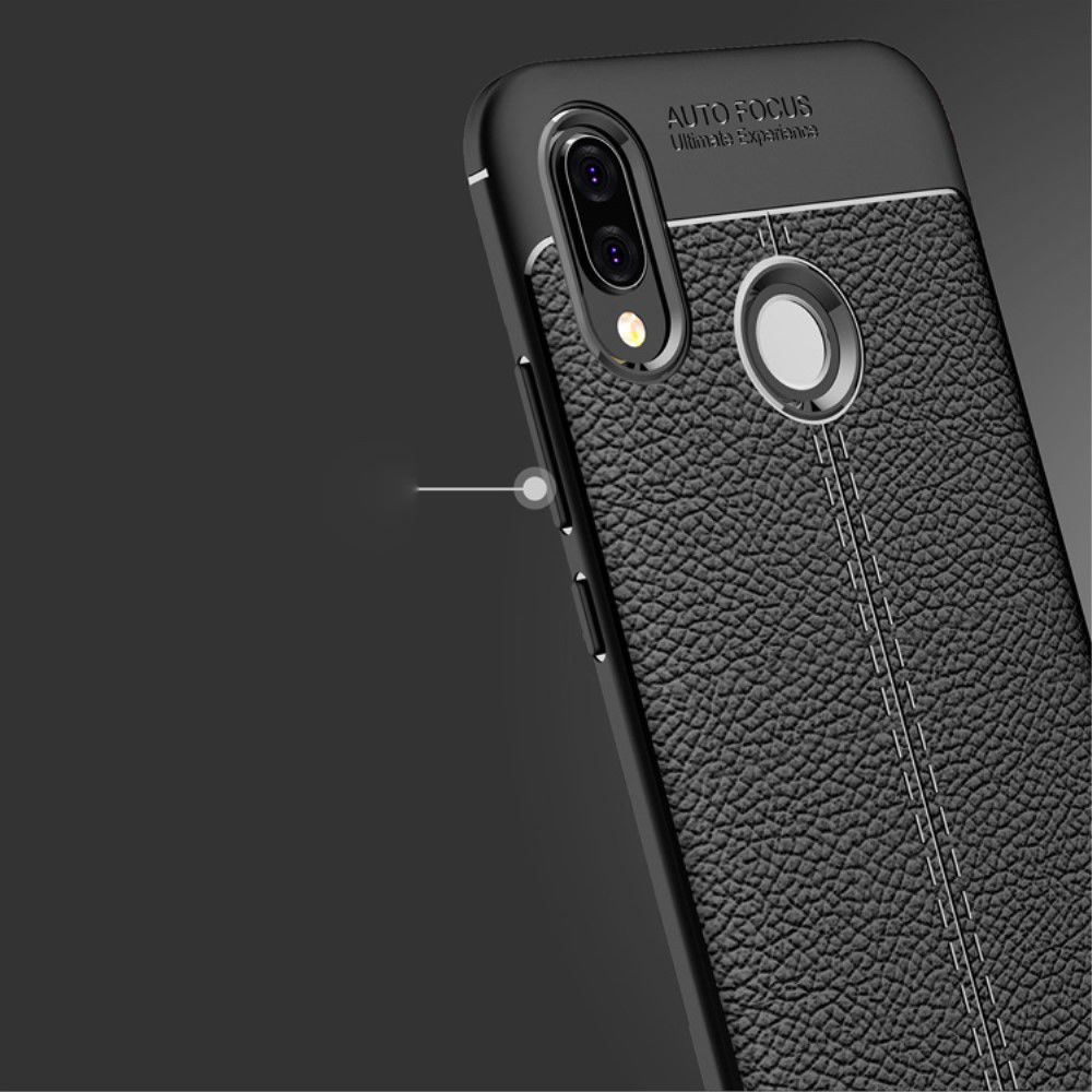 Huawei P20 Lite Rugged Armor Brushed TPU Hoesje Zwart afbeelding 16