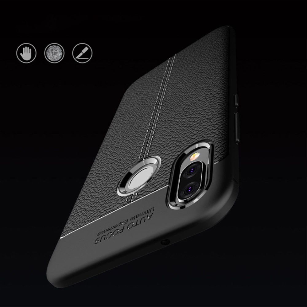 Huawei P20 Lite Rugged Armor Brushed TPU Hoesje Zwart afbeelding 22