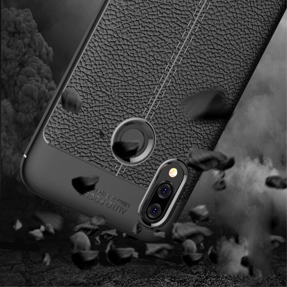 Huawei P20 Lite Rugged Armor Brushed TPU Hoesje Zwart afbeelding 23