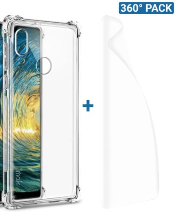 IMAK Huawei P20 Lite Hoesje TPU met Screenprotector Transparant Hoesjes