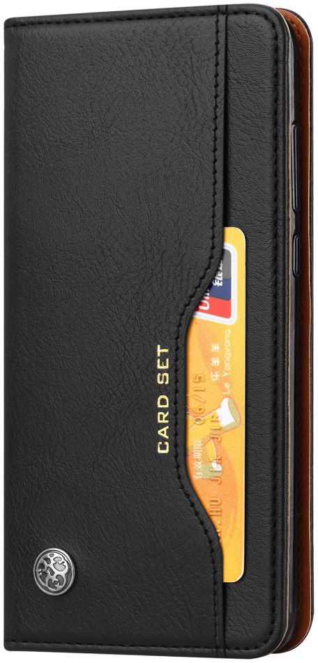 Huawei P20 Pro Luxe Portemonnee Hoesje Met Kaarthouder Zwart afbeelding 1