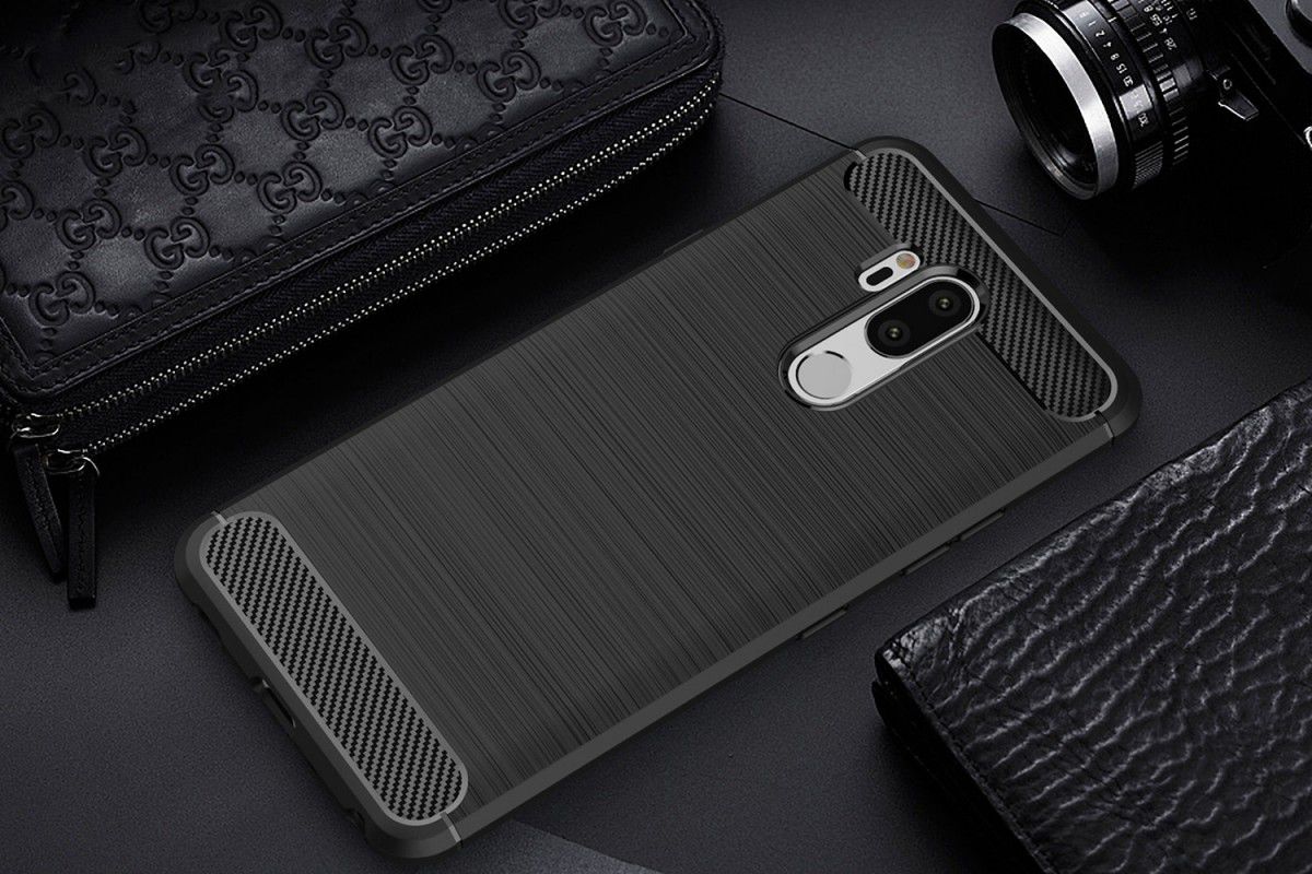 LG G7 Geborsteld TPU Hoesje Zwart afbeelding 11