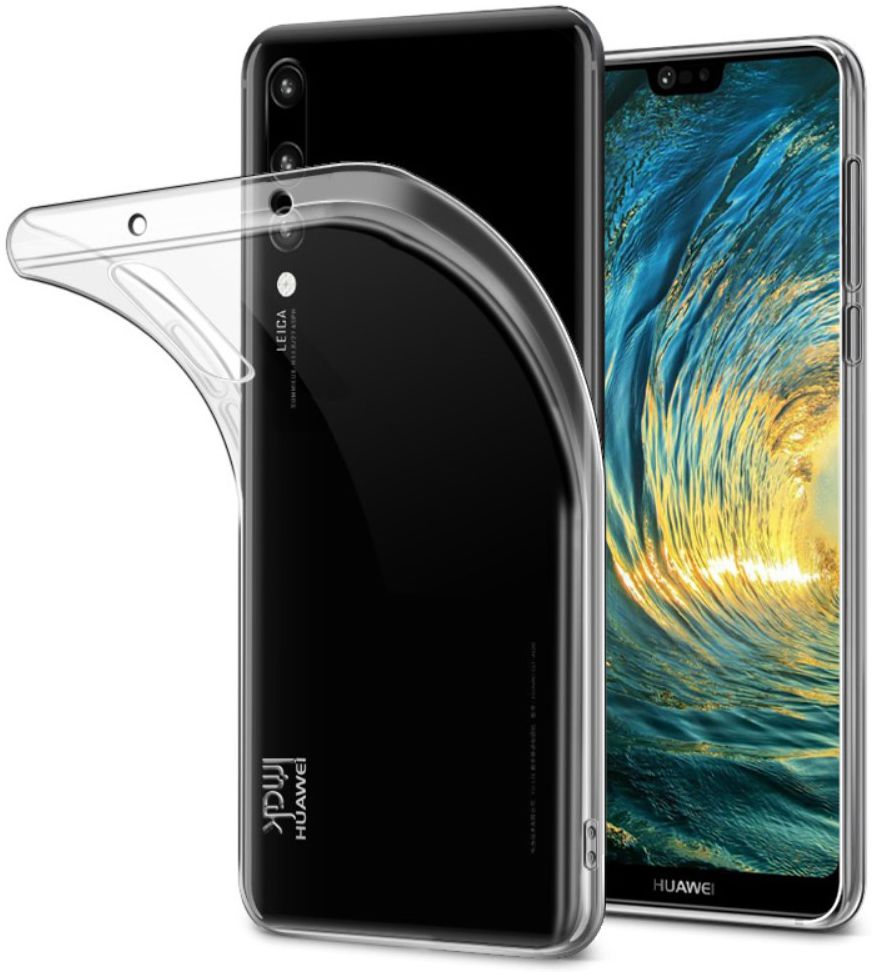 IMAK Huawei P20 Pro Hoesje TPU met Screenprotector Transparant afbeelding 2