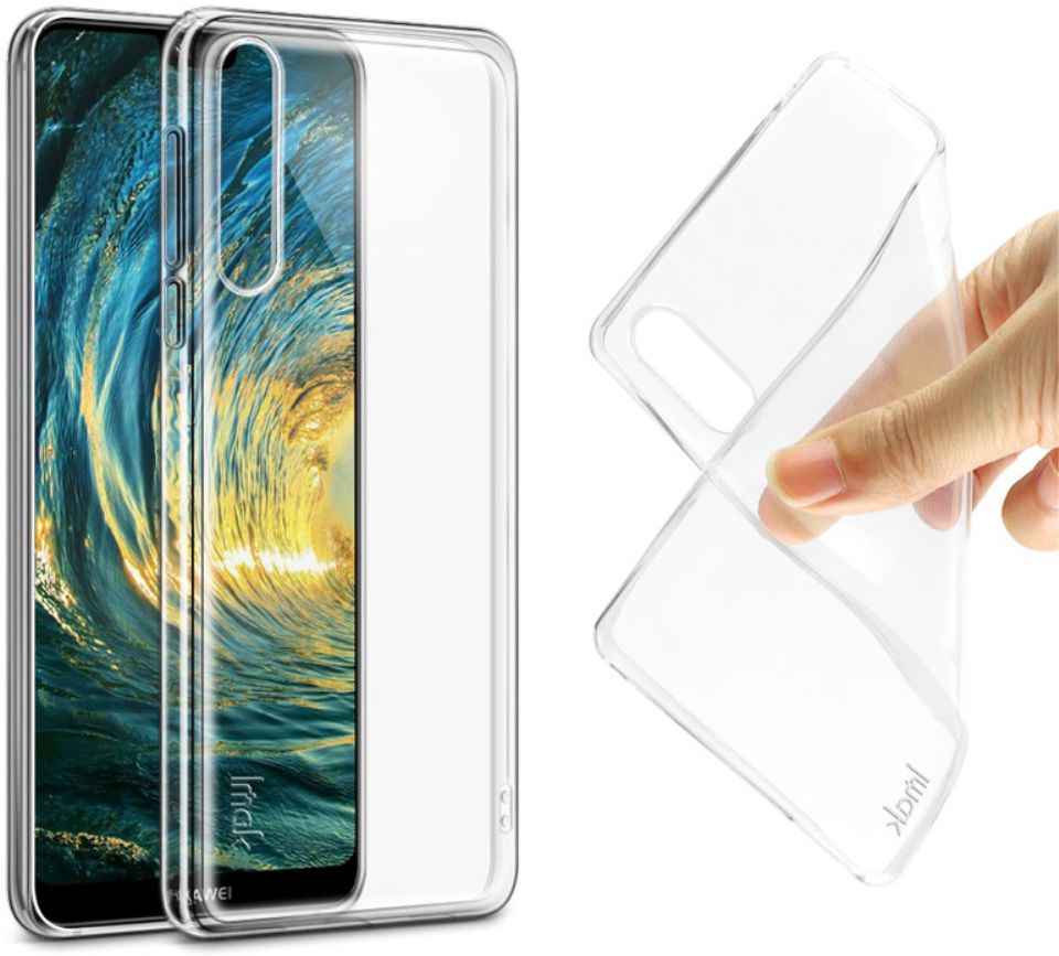 IMAK Huawei P20 Pro Hoesje TPU met Screenprotector Transparant afbeelding 5