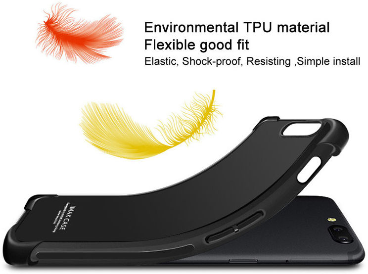 IMAK Huawei P20 Pro Hoesje TPU met Screenprotector Metaal Zwart afbeelding 2