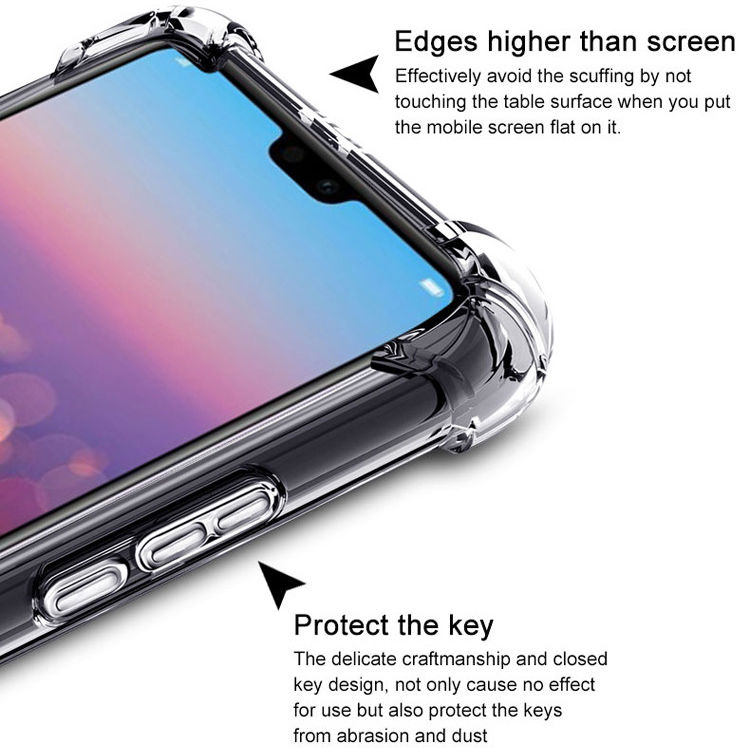 IMAK Huawei P20 Pro Hoesje TPU met Screenprotector Metaal Zwart afbeelding 4
