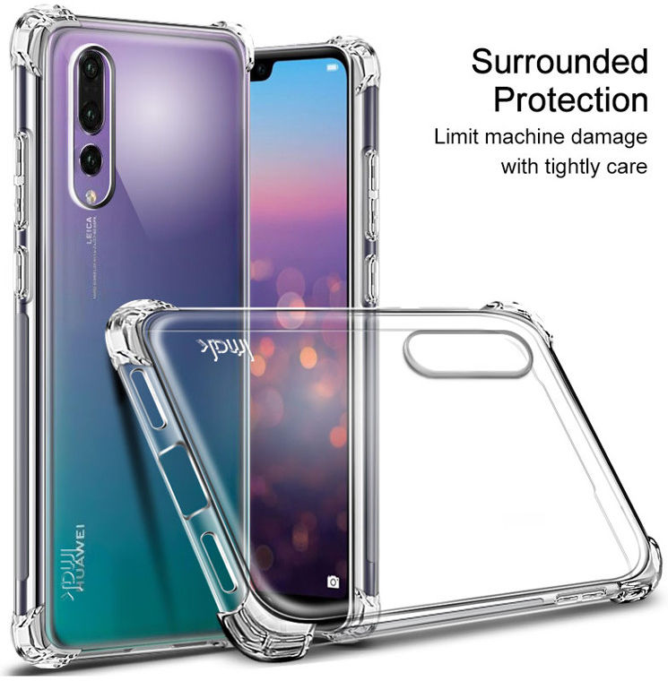 IMAK Huawei P20 Pro Hoesje TPU met Screenprotector Metaal Zwart afbeelding 6