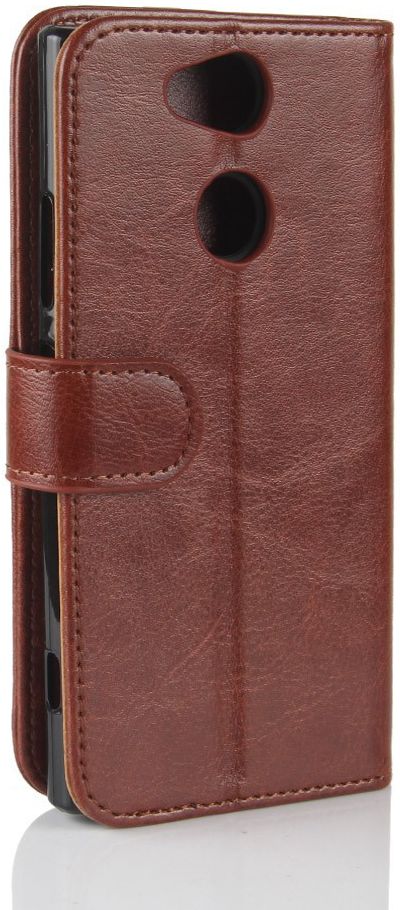 Sony Xperia XA2 Lederen Portemonnee Hoesje Bruin afbeelding 8