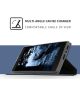 Sony Xperia L2 Flip Hoesje met Kaart Houder Donker blauw