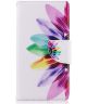 Sony Xperia XA2 Lederen Portemonnee Hoesje met Flower Print
