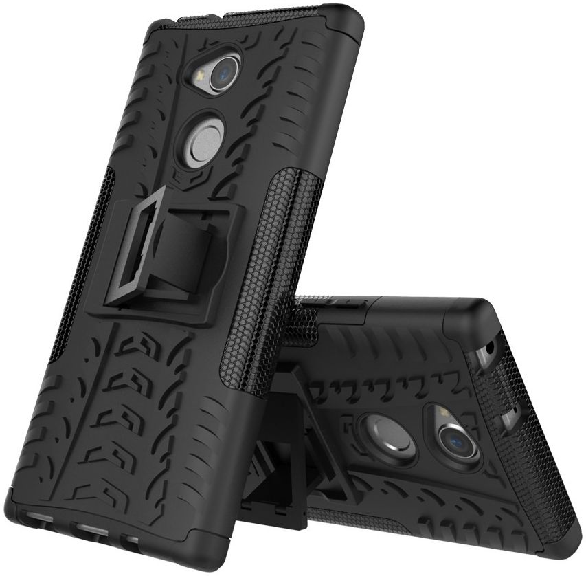 Sony Xperia XA2 Ultra Robuust Hybride Hoesje Zwart afbeelding 2