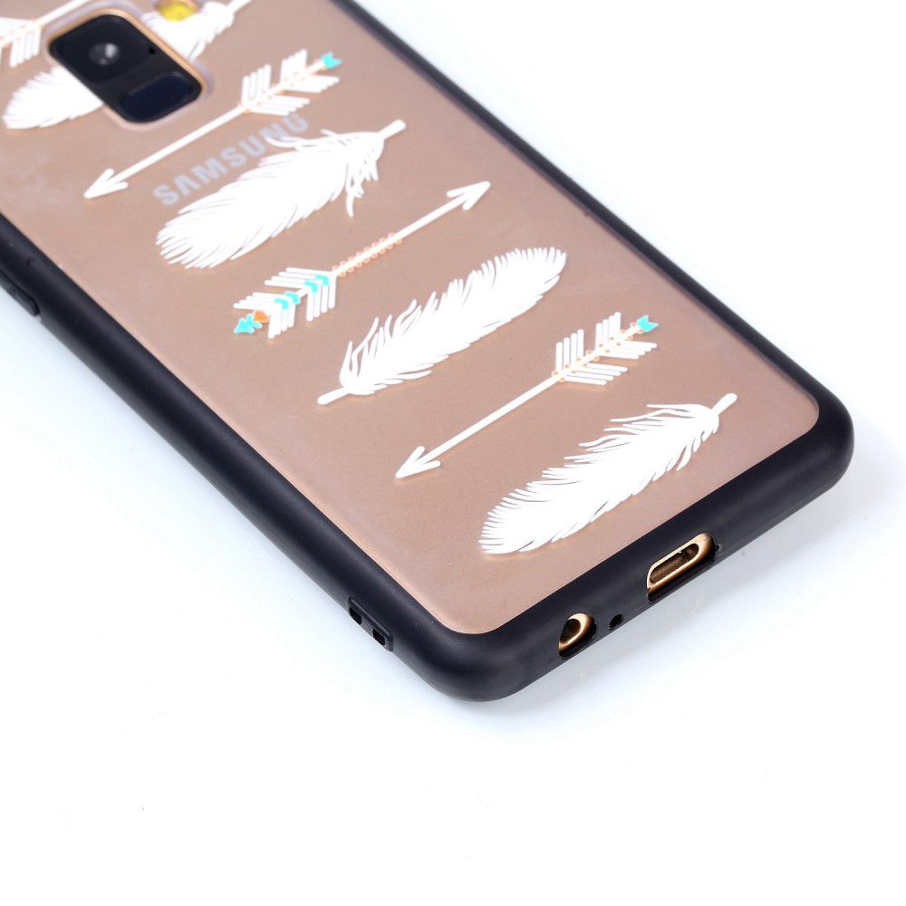 Samsung Galaxy A8 (2018) Hybrid Armor Back Cover met Feathers Print afbeelding 5