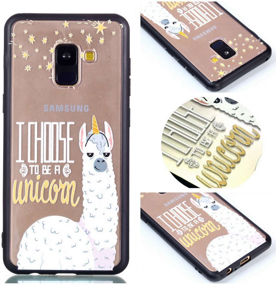 Samsung Galaxy A8 (2018) Hybrid Armor Back Cover met Quote Print afbeelding 3