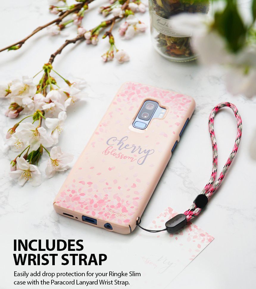 Ringke Design Slim Samsung Galaxy S9 Plus Cherry Blossom Peach Pink afbeelding 5