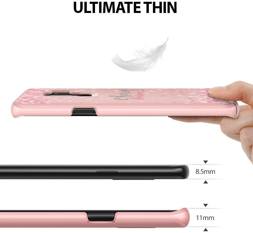 Ringke Design Slim Samsung Galaxy S9 Plus Cherry Blossom Peach Pink afbeelding 7