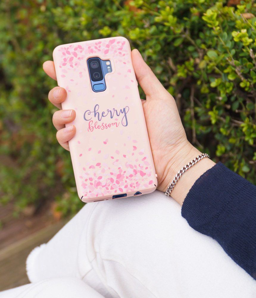 Ringke Design Slim Samsung Galaxy S9 Plus Cherry Blossom Peach Pink afbeelding 8