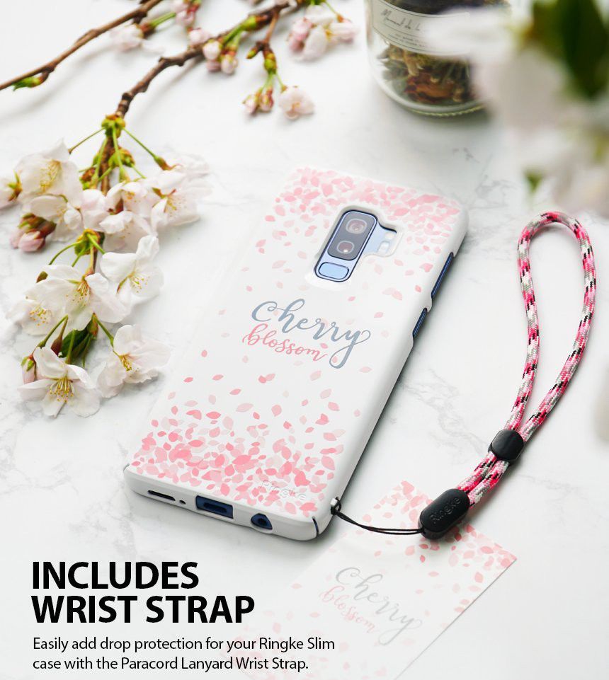 Ringke Design Slim Samsung Galaxy S9 Plus Cherry Blossom White afbeelding 5