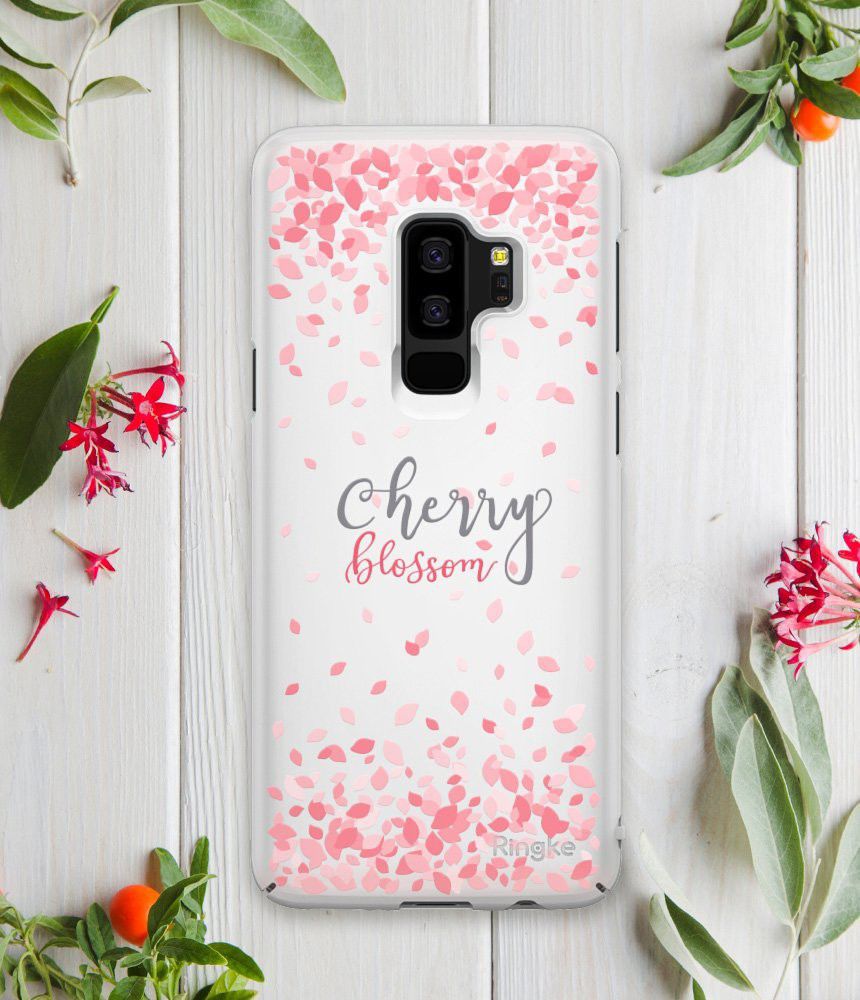 Ringke Design Slim Samsung Galaxy S9 Plus Cherry Blossom White afbeelding 8