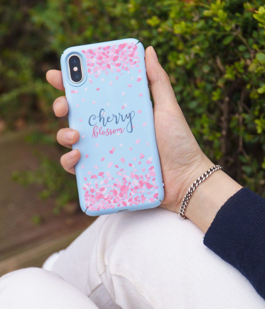 Ringke Design Slim Apple iPhone X Cherry Blossom Sky Blue afbeelding 9