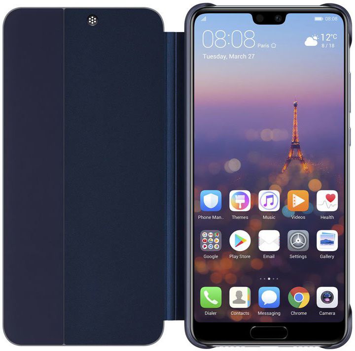 Huawei P20 Originele Flip Cover Blauw afbeelding 3