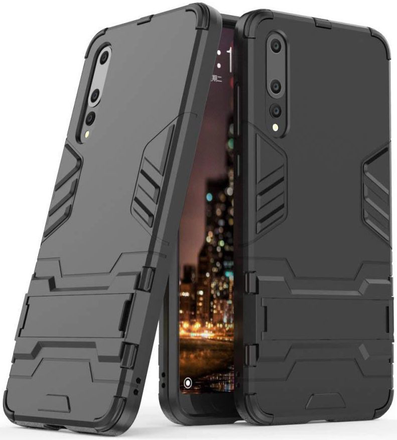 Hybride Huawei P20 Hoesje met Stand Zwart afbeelding 1