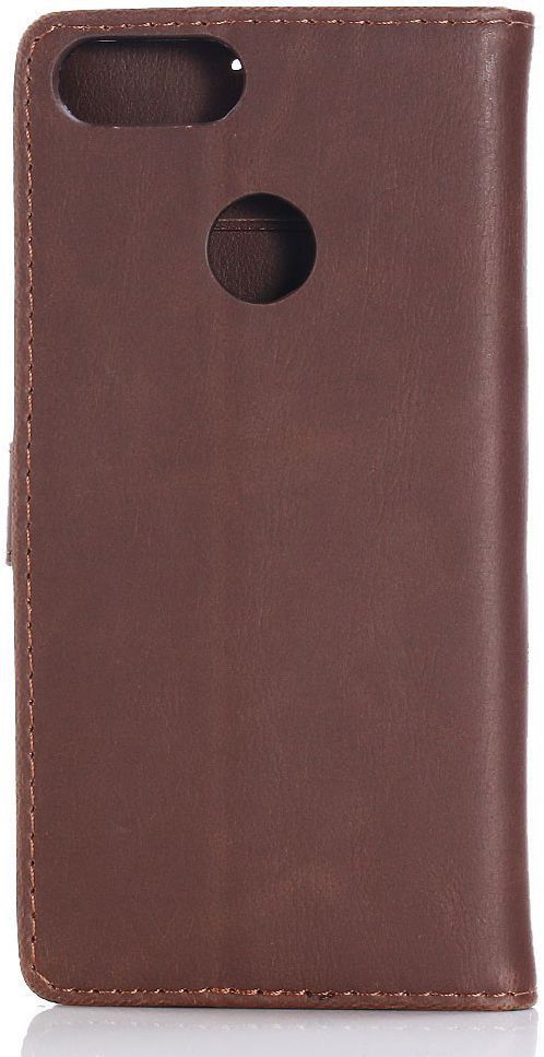 Asus Zenfone Max Plus Retro Portemonnee Hoesje Donkerbruin afbeelding 3
