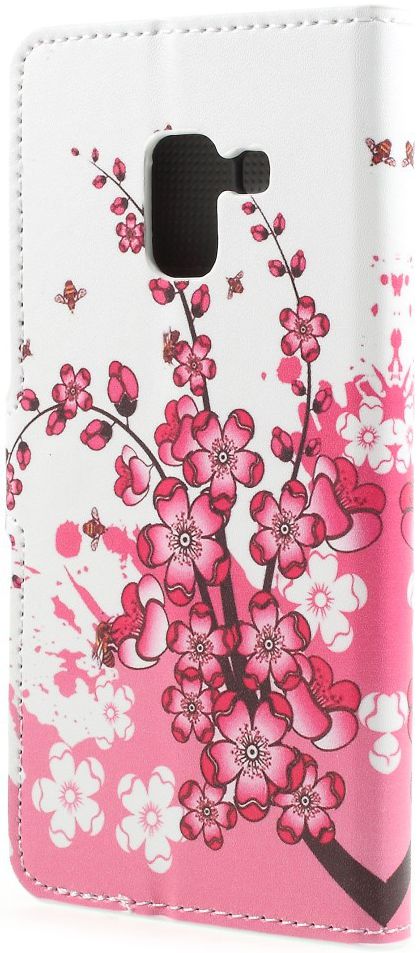 Samsung Galaxy A8 2018 Wallet Case Hoesje met Print bloesems afbeelding 8
