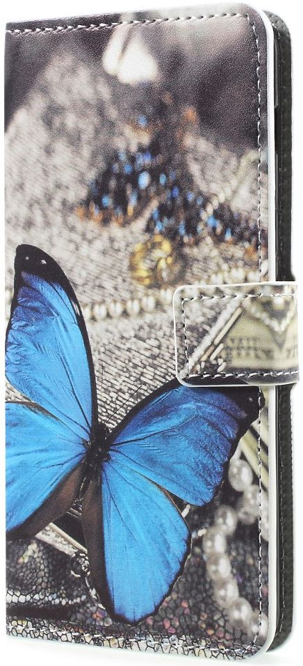 Samsung Galaxy A8 2018 Wallet Case Hoesje met print vlinder afbeelding 7