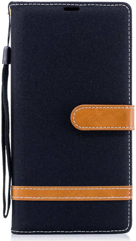 Sony Xperia XA2 Ultra Jeans Portemonnee Hoesje Zwart afbeelding 5