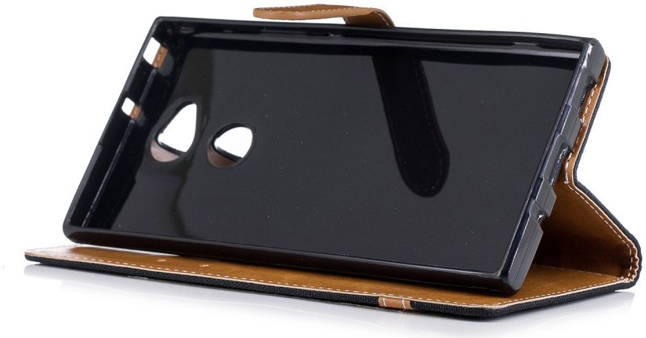 Sony Xperia XA2 Ultra Jeans Portemonnee Hoesje Zwart afbeelding 8