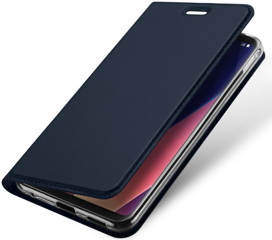 Dux Ducis LG V30 / V30S Premium Bookcase Hoesje Donker Blauw afbeelding 1