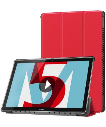 Huawei MediaPad M5 (10,8) Tri-Fold Front Cover Rood Hoesjes