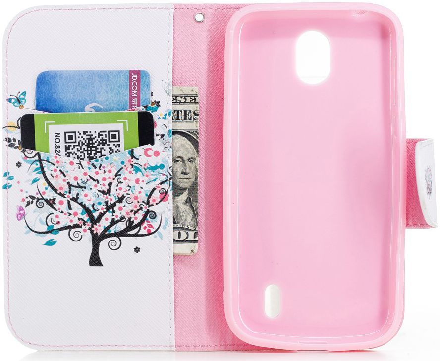 Nokia 1 Portemonnee Hoesje Boom Print afbeelding 2